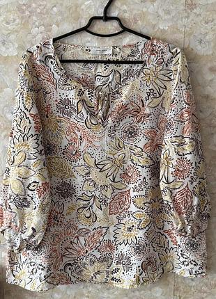 Льняная блуза оверсайз батал лен gerry weber