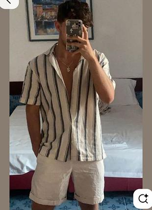 Чоловіча лляна сорочка теніска