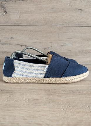 Эспадрильи туфли  мокасины б/у toms alpargata rope 41-42 р 26.5 см