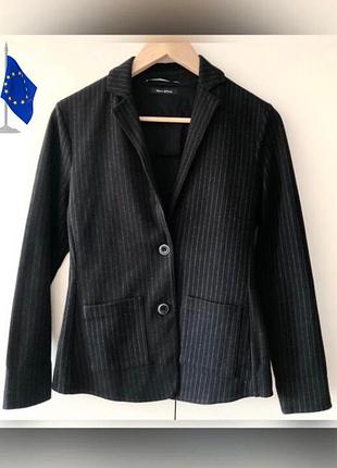 Піджак жіночий класичний темно сірий у смужку marc o’polo s