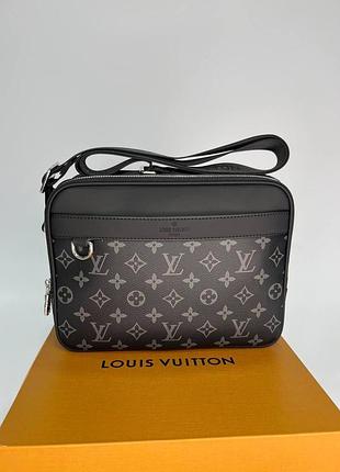 Чоловіча шкіряна сумка через плече луї вітон стильна louis vuitton, гарні чоловічі сумки зручні