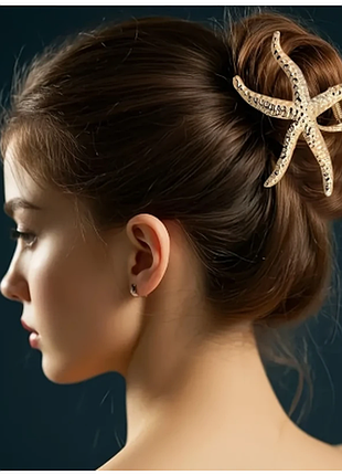 Новая заколка для волос, прически крабик, в виде морской звезды