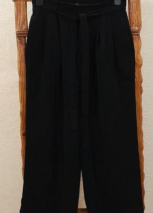 Брюки широкие укороченные zara