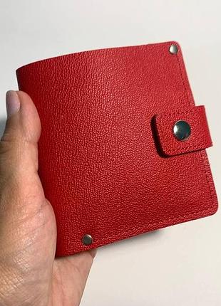 Портмоне discovery (красная фактурная кожа)