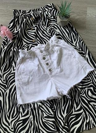 Жіночі бавовняні шорти звисокою талією zara xxs/32