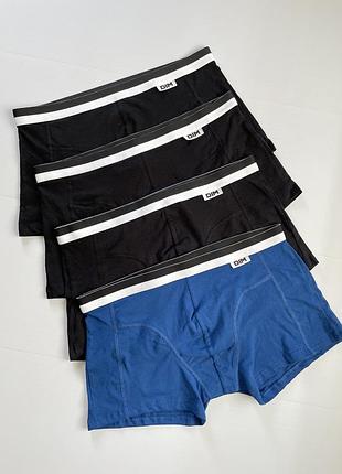 Чоловічі труси dim боксери m/l, 4 шт (трусы, боксерки, набор)
