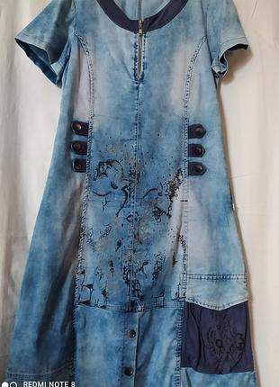 Турецкое платье с коротким рукавом на молниях