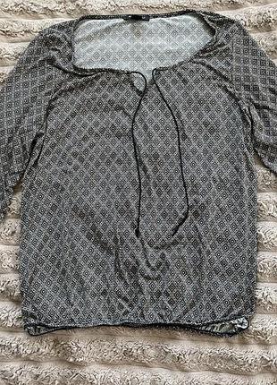 Блузка, реглан орнамент