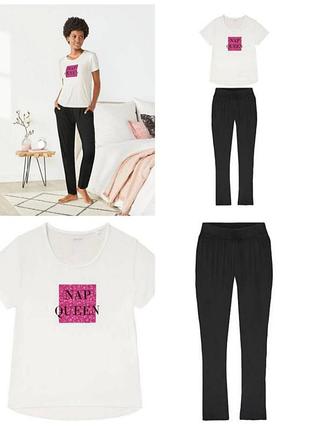 Женская пижама, домашний костюм, футболка +брюки esmara размер s  евро 36/38 наш 42/44