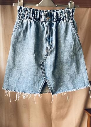 Джинсовая юбка на резинке