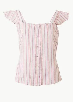 Новый льняной топ в полоску от marks &amp; spencer