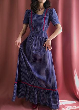 Макси летнее платье в винтажном стиле