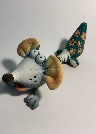 Свисток мышка, свистулька мышь, фигурка , статуэтка мышонок, мышка керамическая