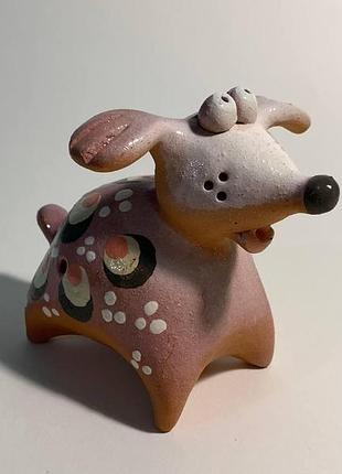 Свисток собака, свистулька пес, фигурка собака, статуэтка собака, собака керамическая