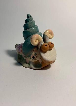 Свисток улитка, свистулька улитка, фигурка улитка, статуэтка улитка, улитка керамическая