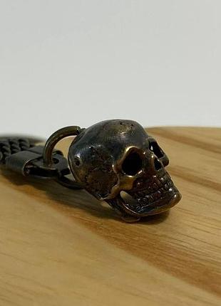 Брелок "череп", бронза