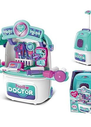 Набор врача чемодан-трансформер на колесах, инструменты, в коробке