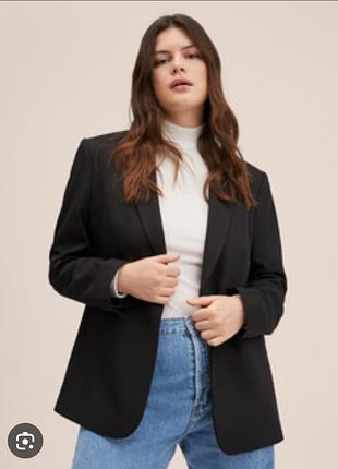 Черный базовый классический женский пиджак жакет франция