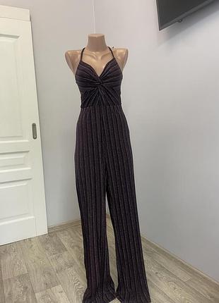 Коктельний блискучий комбінезон new look 14
