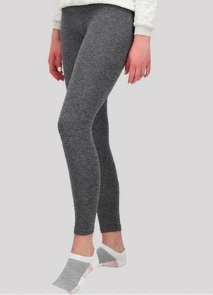 Серые женские утепленные лосины