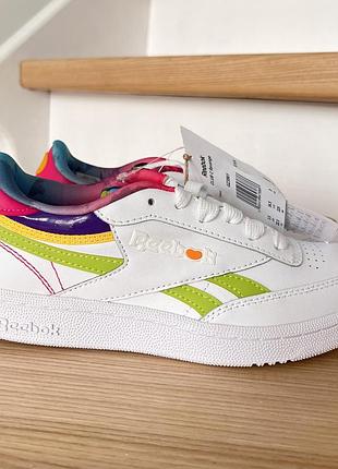 Кроссовки оригинальные кожаные коллаборация jelly belly x reebok club c revenge kids