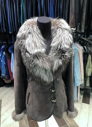 Дублянка тоскана,розпродаж,комір чорнобурка