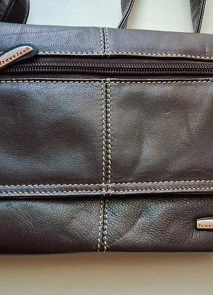 Клатч коричневый органайзер для документов сумка через плечо кошелек