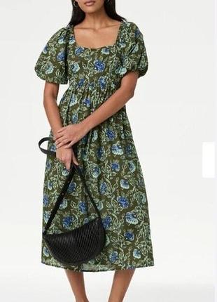 Новое летнее платье миди marks &amp; spencer 100% коттон