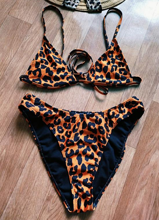 Эффектный леопардовый купальник boohoo