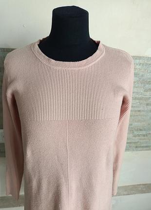 Хлопковое платье мини трикотаж