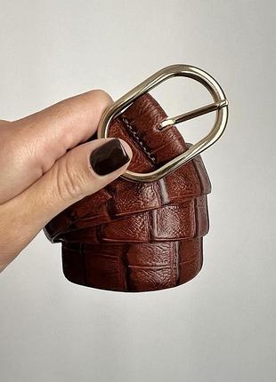 Пояс ремінь коричневого кольору натуральна шкіра