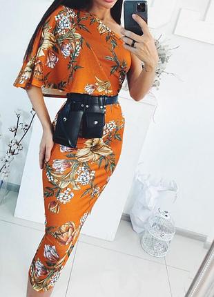 Розпродаж сукня prettylittlething міді на одне плече6 фото