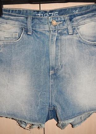 Шорты с высокой посадкой zara p.36