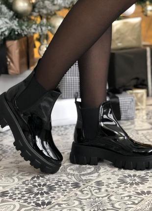 Ботинки зимние женские prada boots прада с мехом