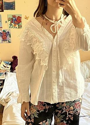 Сорочка блуза з мереживом emily me s london