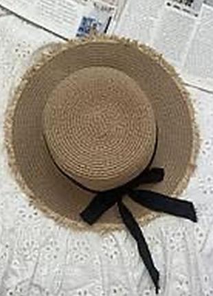 Шляпа соломенная пляжная женская элегантная красивая