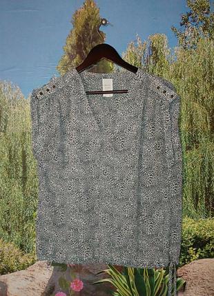 Женская блузка с леопардовым принтом, размер м