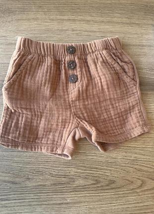 Коричневі шортики zara 12-18 міс