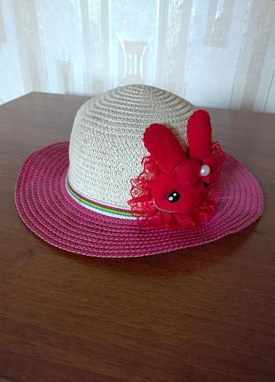 Дитячий солом'яний капелюшок