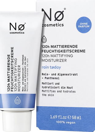 Матирующий увлажняющий крем 120 часов nø cosmetics feuchtigkeitscreme 120h mattierend 50 мл