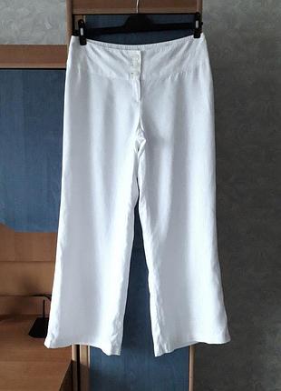 Летние брюки из льна, палаццо, 46-48, 
лён, f&f