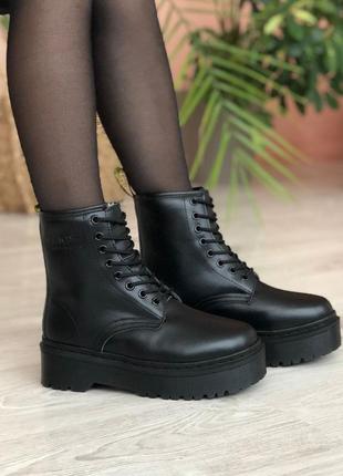 Ботинки женские с мехом dr martens мартенсы4 фото