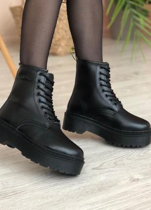 Ботинки женские с мехом dr martens мартенсы5 фото