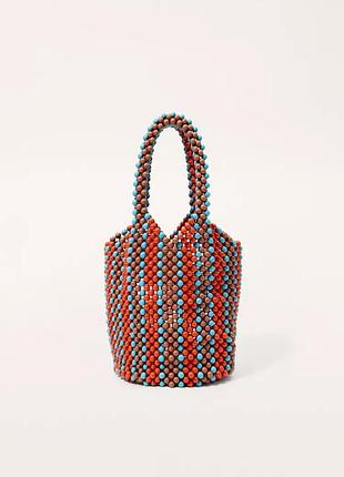 Сумка мішок з бісером zara new