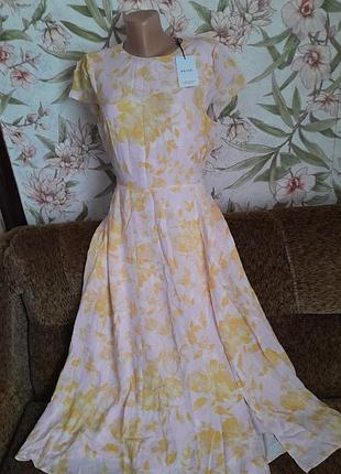 Фирменное красивое платье клеш размер14