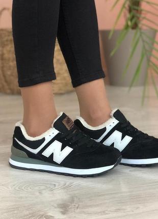 Кросівки чоловічі  зимові new balance нью беленс з хутром