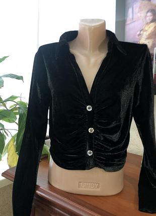 Оксамитовий топ сорочка від zara