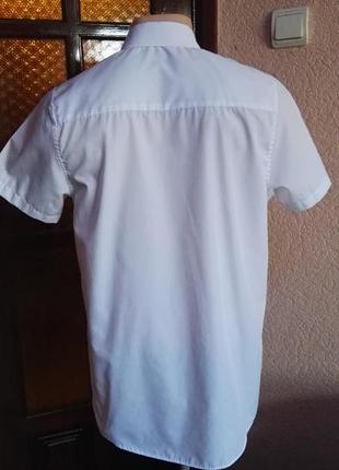 Рубашка тенниска белая нарядная для мальчика 16лет,рост 175см от next2 фото