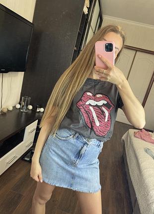 Футболка сіра rolling stone