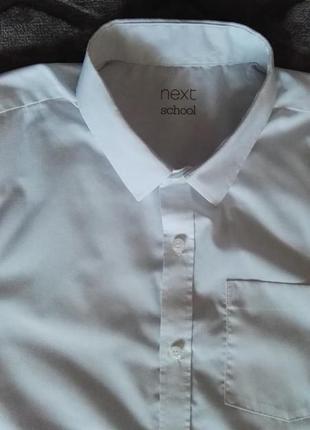 Рубашка тенниска белая нарядная для мальчика 16лет,рост 175см от next6 фото